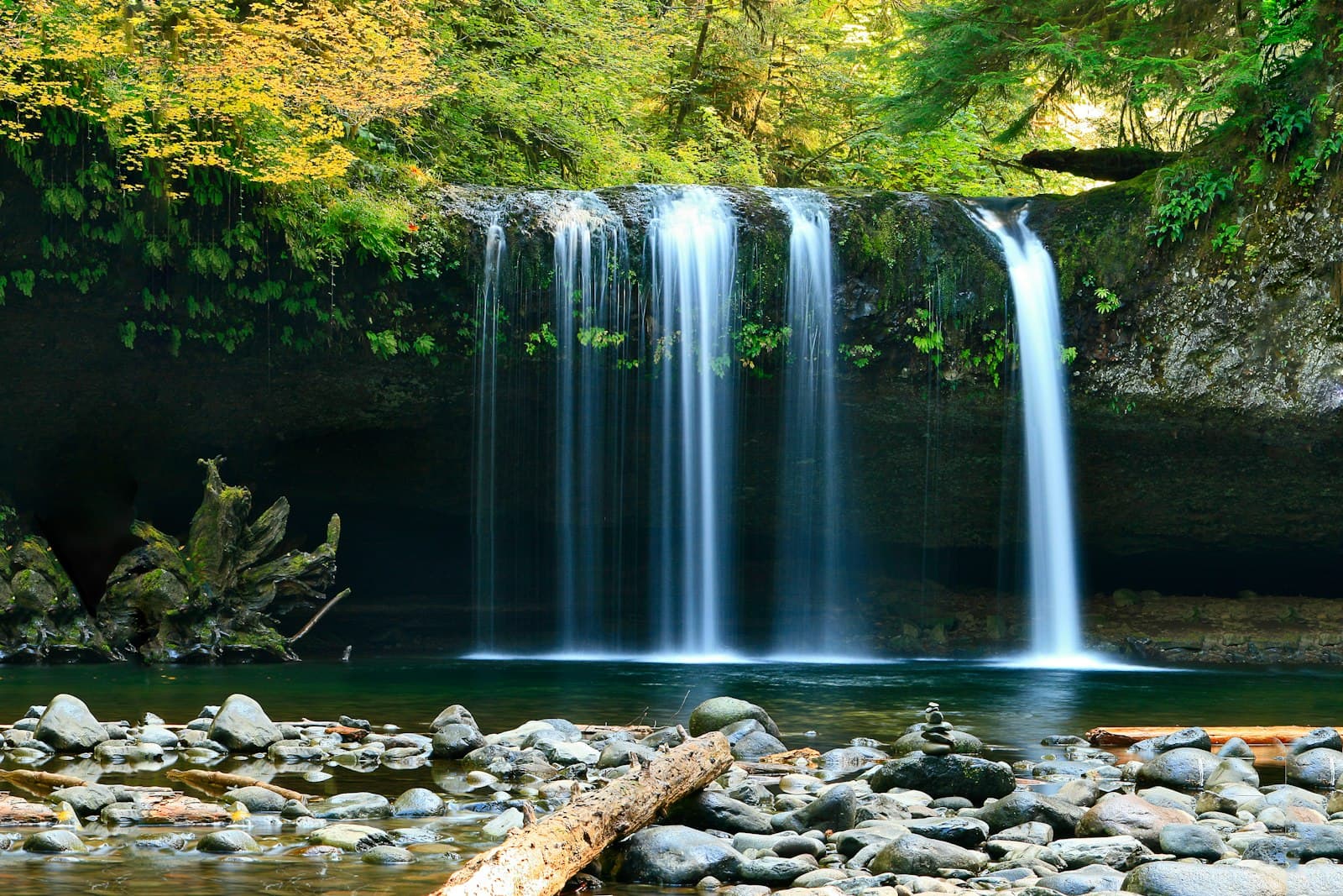 Waterfall in the Connestee Falls community